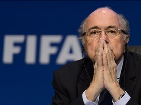 FIFA president Sepp Blatter attends a press conference on May 30, 2015 in Zurich.