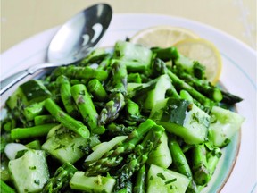 Two spring foods – asparagus and Vidalia onions – make a crisp, low-calorie  salad.