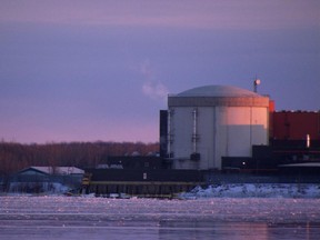 A photo from the documentary Gentilly or Not to Be about the Gentilly II nuclear power plant near Becancour, Quebec (Gentilly or Not to Be)