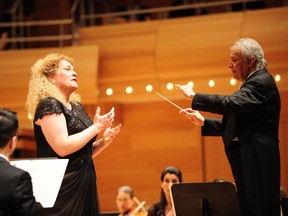 American mezzo-soprano Michelle DeYoung had the all-important soloist role in the fourth movement of Mahler's Third Symphony, conducted by Zubin Mehta at the Maison symphonique on Tuesday, May 19, 2015.