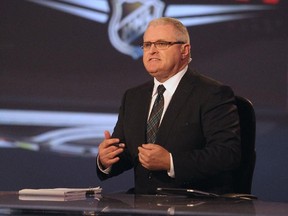 TSN Hockey Insider Bob McKenzie speaks during coverage of the NHL draft lottery on April 10, 2012 at the TSN Studios in Toronto.