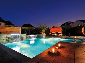 When it comes to decorating the pool itself submerged LED lighting does the work.