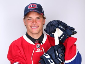 Noah Juulsen poses for a portrait after being selected 26th overall by the Canadiens during the 2015 NHL Draft on June 26, 2015 in Sunrise, Fla.