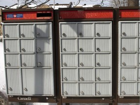 A community mailbox  in the east end of Montreal.