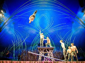 Actors perform in Cirque du Soleil's "Kurios - Cabinet of Curiosities" in this undated handout photo.