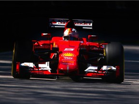 Sebastian Vettel of Germany and Ferrari drives during final practice for the Canadian Formula One Grand Prix at Circuit Gilles Villeneuve on June 6, 2015 in Montreal.