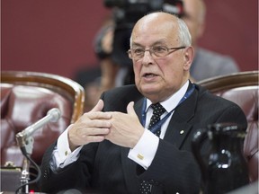Claude Bisson testifies at a legislature committee on ethics, Wednesday, June 3, 2015 at the legislature in Quebec City.