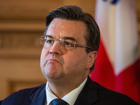 Montreal Mayor Denis Coderre, shown on June 3,  says: “As mayor of Montreal, I am outraged by the illegal and immoral dispossession and the potential deportation of hundreds of thousands of people of Haitian origin who were born in the Dominican Republic, among them many children.”