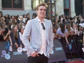 Connor McDavid poses on the red carpet during the 2015 Much Music Video Awards in Toronto on June 21, 2015.