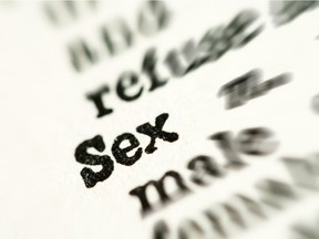 Extreme closeup on sex word in dictionary, for possible use with sex education story. Credit: Fotolia