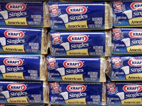 Packages of Kraft Singles are displayed.