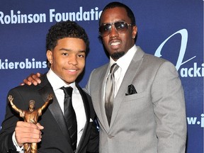 Sean Diddy Combs, seen with son Justin in 2011, was arrested after an altercation with one of Justin's coaches at UCLA.