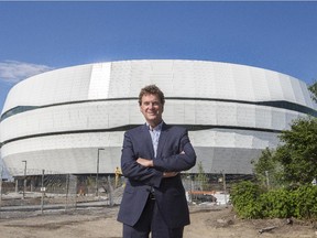 François Moreau, architect of the new Centre Vidéotron in Quebec City, poses in front of the arena on June 22, 2015.