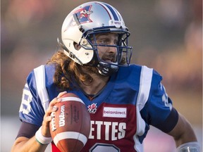 Alouettes quarterback Jonathan Crompton completed only two of six passes for 17 yards in the team's first exhibition game, failing to generate a first down on three of his four series.