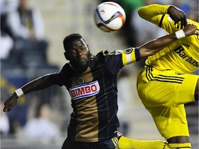 Philadelphia Union midfielder Maurice Edu scored late and spoiled Montreal's potential victory. Seen here, Edu, in a match on June 3, 2015.