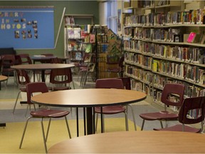 The library at Westwood Junior High School.