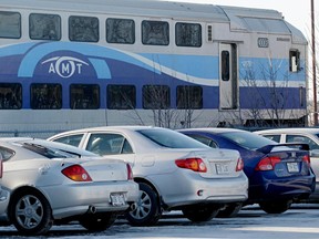MONTREAL, QUE.: DECEMBER 13, 2013 -- The AMT currently allows riders of the train to park for free at their parking lot in Vaudreuil but that may change as they may consider charging in the future, on Friday, December 13, 2013. (Dave Sidaway / THE GAZETTE)  Web 4x3 ORG XMIT: POS1410031753313463