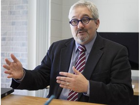 Hugo Cyr, new dean of political science and law at UQAM, in his office.