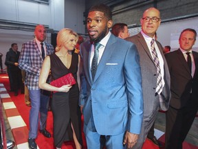 Canadiens defenceman P.K. Subban walks the red carpet during The Grand Evening party to kick off Grand Prix weekend in Montreal on June 4, 2015.