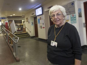 Joan Ivory of the Montreal Chest Institute Auxiliary at the hospital June 10, 2015. The Institute will be moving to the Glen site.