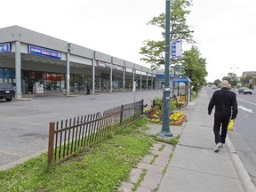 A section of Dorval Avenue showing the Promenade Dorval strip mall.  The city of Dorval has unveiled ideas is to revitalize the street.