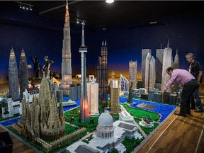 A view of the Mega Bloks exhibition of world landmarks created by Gilles Maheux to be exhibited at the Musée Grévin in Montreal.