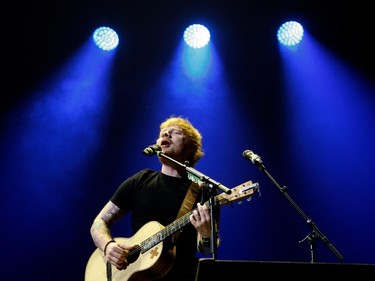 British singer-songwriter Ed Sheeran plays the Bell Centre in Montreal on Tuesday June 2, 2015.