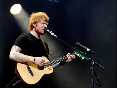 British singer-songwriter Ed Sheeran plays the Bell Centre in Montreal on Tuesday June 2, 2015.