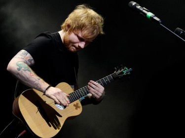 British singer-songwriter Ed Sheeran plays the Bell Centre in Montreal on Tuesday June 2, 2015.