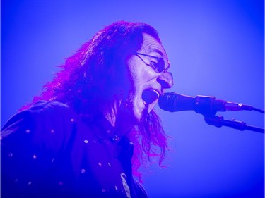 Bassist Geddy Lee of Rush performs during the bands R40 tour, celebrating the band's 40th anniversary at the Bell Centre in Montreal, on Sunday, June 21, 2015.