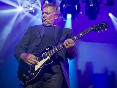 Guitarist Alex Lifeson of Rush performs during the band's R40 tour, celebrating the band's 40th anniversary at the Bell Centre in Montreal, on Sunday, June 21, 2015.