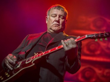 Guitarist Alex Lifeson of Rush performs during the band's R40 tour, celebrating the band's 40th anniversary at the Bell Centre in Montreal, on Sunday, June 21, 2015.