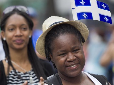 Christiane Joseph enjoys the Fête nationale parade on Wednesday, June 24, 2015 in Montreal.