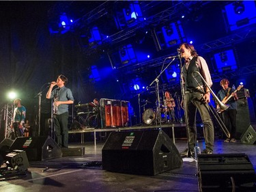 American music group Beirut performs for the Montreal International Jazz Festival at Place des Arts in Montreal on Friday, June 26, 2015.