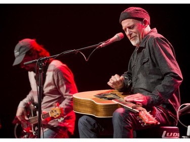 MONTREAL, QUE.: JUNE 27, 2015 --  Blues musician Harry Manx  performs at Place des Arts during The Montreal International Jazz Festival in Montreal, on Saturday, June 27, 2015. (Peter McCabe / MONTREAL GAZETTE)