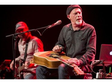 MONTREAL, QUE.: JUNE 27, 2015 --  Blues musician Harry Manx  performs at Place des Arts during The Montreal International Jazz Festival in Montreal, on Saturday, June 27, 2015. (Peter McCabe / MONTREAL GAZETTE)