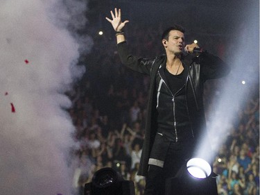 Jordan Knight of New Kids on the Block performs at the Bell Centre in Montreal Tuesday, June 30, 2015.