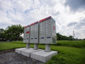 The community mailboxes on the corner of Walforth Drive and de Salaberry boulevard in Dollard-des-Ormeaux: Those with mobility or medical issues can get accommodations from Canada Post.
