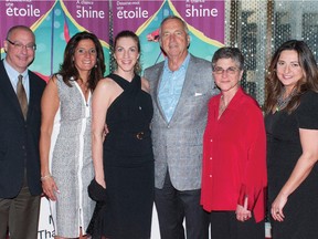 Ometz A Chance to Shine gala on May 27 at Place des Arts. From left:  Marc Welikovitch, president, Ometz; Rith Bensimon Choueke, chair, A Chance to Shine 2015; Vèronique and Herbert Black, patrons, A Chance to Shine; Gail Small, CEO, Ometz; Alicia Salama, director of Development, Ometz.