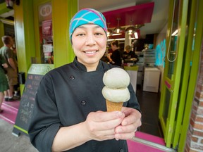 Ngoc Phan says customers lap up her salted butter flavour, which tastes like cookies.
