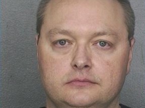 Authorities said René Roberge flew to Fort Lauderdale, Fla., after making online contact with undercover investigators posing as a 14-year-old boy and his father to arrange a sexual encounter. Roberge was sentenced to just over 10 years in a U.S. prison on Thursday.
