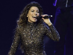 Shania Twain performs at The Colosseum at Caesars Palace in Las Vegas, Dec.1, 2012.