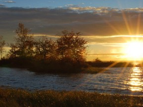 The sun sets at Cap St-Jacques in Pierrefonds.