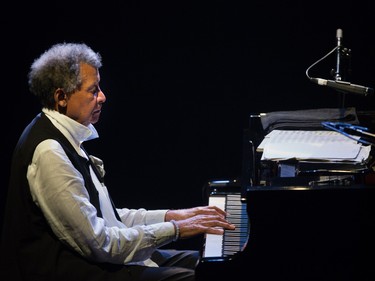 MONTREAL, QUE.: JULY 3, 2015 -- Abdullah Ibrahim performs a solo piece during the Abdullah Ibrahim Mukashi Trio performance for the Montreal International Jazz Festival at Ges¾¹ in Montreal on Friday, July 3, 2015. (Dario Ayala / Montreal Gazette)