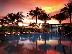 The pool at the Tideline Ocean Resort & Spa in Palm Beach is a Zen-style oasis.