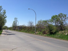 Beaurepaire Drive looking west from City Lane, the site of a proposed billboard bordering westbound Highway 20 in Beaconsfield.