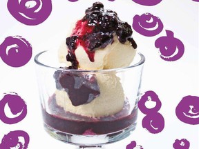 Blueberry Balsamic sauce from Big Gay Ice Cream by Bryan Petroff and Douglas Quint, photography by Donny Tsang.