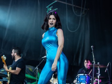 Marina and the Diamonds performs on Day 1 of the 2015 edition of the Osheaga Music and Arts Festival at Parc Jean-Drapeau in Montreal on Friday, July 31, 2015.