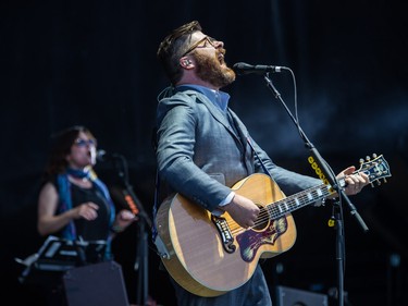 Colin Meloy of the Decemberists performs on day one of the 2015 edition of the Osheaga Music Festival at Jean-Drapeau park in Montreal on Friday, July 31, 2015.