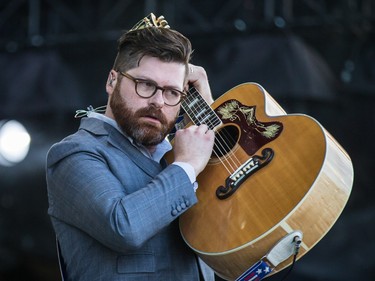 Colin Meloy of the Decemberists performs on Day 1 of the 2015 edition of the Osheaga Music and Arts Festival at Parc Jean-Drapeau in Montreal on Friday, July 31, 2015.